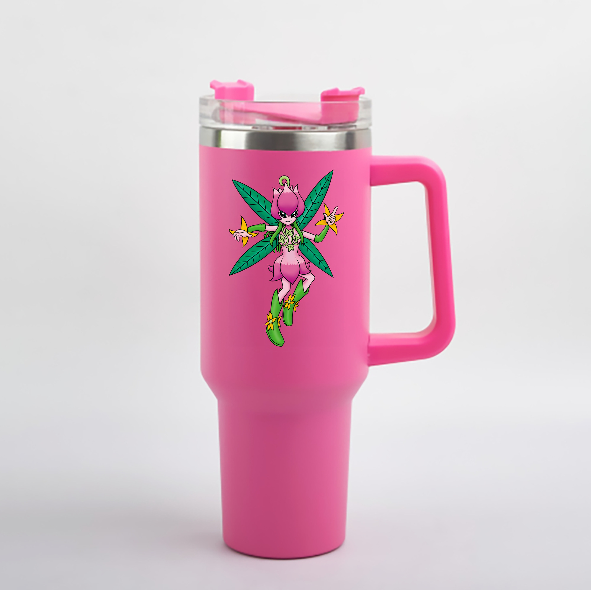 （画像用） Digimon デジタルモンスター/デジモン 1200mL車用タンブラー - クリスタルステッカー（プラスチックストロー付き）